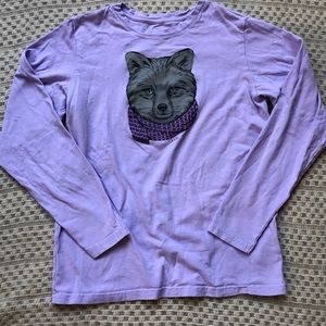 Columbia Girls Long Sleeve Shirt 10-12 Medium Wolf
